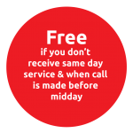Free Same Day Service Guarantee Icon
